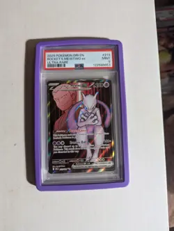 Pokemon Mewtwo EX TCG Team Rockets 213/182 Full Art Destined Rivals English - Image 1
