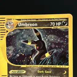 Umbreon Skyridge FULL DOUBLE SWIRL Holo Rare H30/H32 Pokemon Nintendo E Reader - Image 5