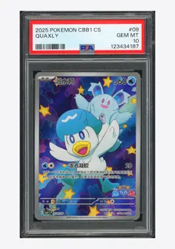 Pokemon PSA 10 Quaxly Art Rare 2025 05 09/09 Gem Pack Vol.1 S.Chinese - Image 1