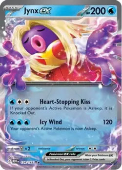 x1 Jynx ex - 124/165 - Double Rare Pokemon SV: Scarlet and Violet 151 M/NM - Image 1