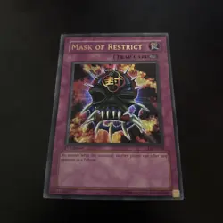 Mask of Restrict LON-018 1st Edition MINT / NM Vintage Yugioh Card - Image 1