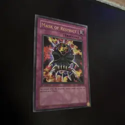 Mask of Restrict LON-018 1st Edition MINT / NM Vintage Yugioh Card - Image 2