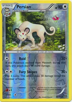 Pokemon - Persian - 89/114 - Uncommon - Reverse Holo - XY - Steam Siege - NM - Image 1
