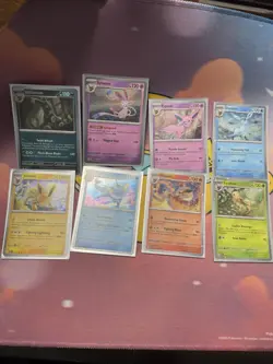 Prismatic Evolutions 8 Cosmos Promo Cards - Costco Mini Tin Promos Set (no tins) - Image 1