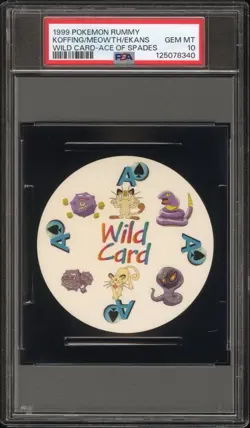 Meowth Ekans Koffing Pokemon Card Rummy Playing Card Poker 1999 Nintendo PSA 10 - Image 1