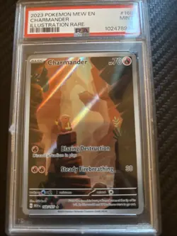 Pokemon TCG Mew En-151 Illustration Rare #168 Charmander PSA 9 Mint Graded Card - Image 3