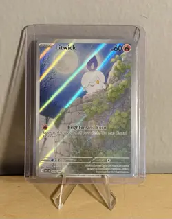 Pokemon TCG Litwick 2025 White Flare Holo Card 101/086 Near Mint - Image 1