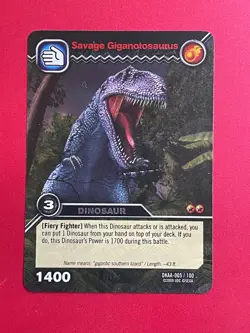2009 Dinosaur King Foil Card Savage Giganotosaurus DKAA-005/100 /D22 - Image 1
