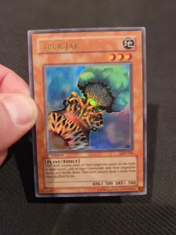 Yugioh FIBER JAR 1st Edition YU-GI-OH Holo Foil Trading Card LOD-056 - Image 1