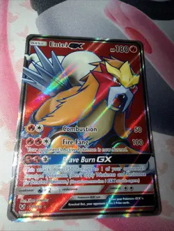 Entei GX 71/73 Shining Legends Full Art Pokemon Card Near Mint Condition - Image 1