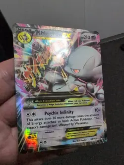 Pokemon M Mega Mewtwo EX Ultra Rare Holo TCG Card 64/162 XY Breakthrough - Image 1