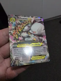 Pokemon M Mega Mewtwo EX Ultra Rare Holo TCG Card 64/162 XY Breakthrough - Image 2