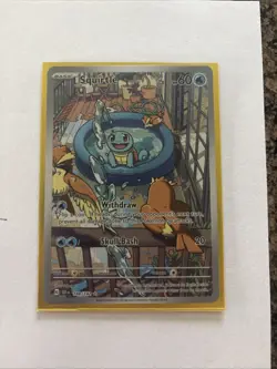 Pokemon TCG Squirtle Stellar Crown Illustration Rare Holo Card 148/142 Sv07 - Image 1
