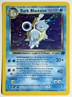 Pokemon TCG Dark Blastoise Rare Holo Card #3/82 Team Rocket W/SWIRL 🌀 - Image 1