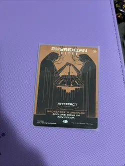 MtG PHYREXIAN ALTAR Secret Lair Encyclopedia Single Card Magic in hand - Image 1