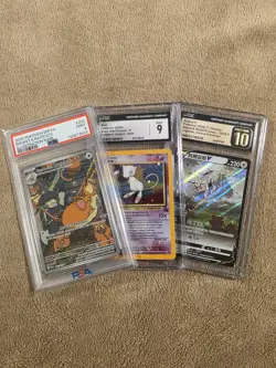 (3) Pokemon Cards ARCEUS V CGC 10 - Raticate PSA 9 - Mew Holo Promo CGC 9 - Image 1