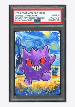 Pokemon PSA 9 AUTO 9 Spare Card Agnes Garbowska Signed 2023 Old Maid Japanese - Image 1