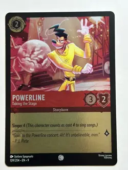 Powerline - Taking the Stage Cold Foil Fabled 109/204 NM Lorcana Card - Image 1