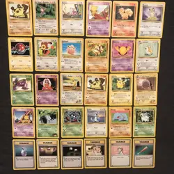 Vintage Pokemon 30 Card Bulk Lot Common Uncommon WoTC English LP - Image 1