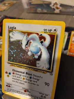 Pokemon TCG Lugia Neo Genesis Holo Rare Card 9/111 Unlimited LP Mouth Swirl! - Image 4