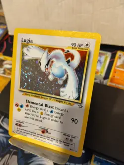 Pokemon TCG Lugia Neo Genesis Holo Rare Card 9/111 Unlimited LP Mouth Swirl! - Image 5