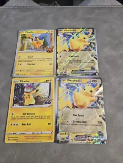 pokemon Pikachu card Lot Of 40 Cards Base And Holo's - Image 2