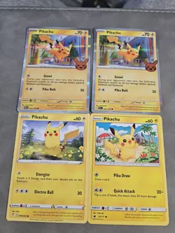 pokemon Pikachu card Lot Of 40 Cards Base And Holo's - Image 4