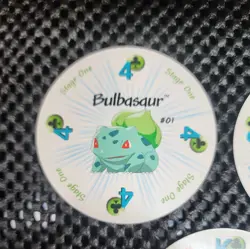 Vintage Bulbasaur Ivysaur And Venusaur 1999 Rummy Playing Cards Circular Poker - Image 2