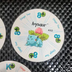 Vintage Bulbasaur Ivysaur And Venusaur 1999 Rummy Playing Cards Circular Poker - Image 3