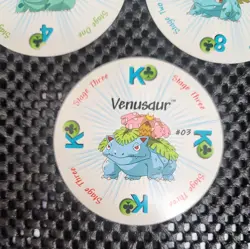 Vintage Bulbasaur Ivysaur And Venusaur 1999 Rummy Playing Cards Circular Poker - Image 4