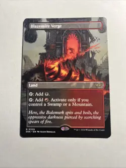 Blazemire Verge (Borderless) - Duskmourn: House of Horror MTG Plus Bonus Rare!!! - Image 1