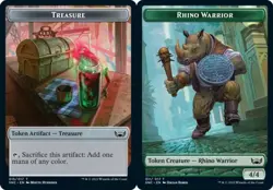 Treasure Token (015) Rhino Warrior Token - Foil x1 - Streets of New Capenna - Image 1