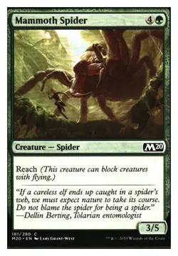 Mammoth Spider Core Set 2020 MTG - NM+ - Image 1