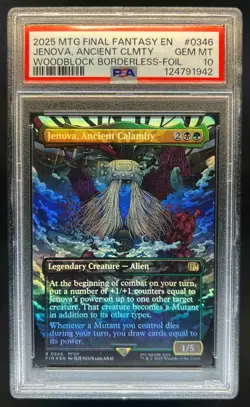 2025 Magic MTG Final Fantasy Jenova Ancient Calamity BL Foil Rare #0346 PSA 10 - Image 1