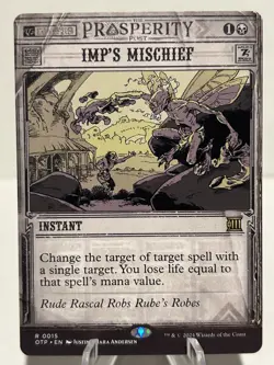 Imp's Mischief 15 R Outlaws of Thunder Junction: Breaking News NM MTG - Image 1