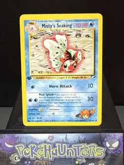 Pokemon Card Misty's Seaking 55/132 1st Edition Gym Heroes Set Near Mint - Image 1