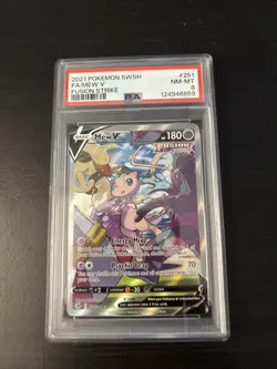2021 POKEMON SWORD & SHIELD FUSION STRIKE #251 FULL ART/MEW V PSA 8 - Image 2