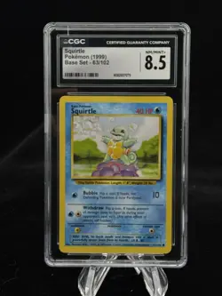 Squirtle #63 Base Set 1999 Pokemon Game CGC 8.5 💦 - Image 1