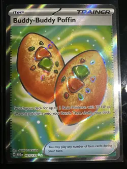 TCG Pokemon Buddy-Buddy Poffin 167/132 Mega Evolution Ultra Rare Holo Near Mint - Image 1