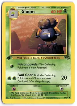 Pokemon 1st Edition Gloom Uncommon Jungle 37/64 NM - Image 1
