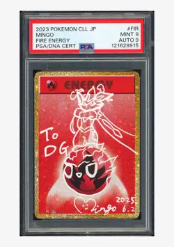Pokemon PSA 9 AUTO 9 Fire Energy Holo Mingo 2023 #FIR CLL Japanese - Image 1