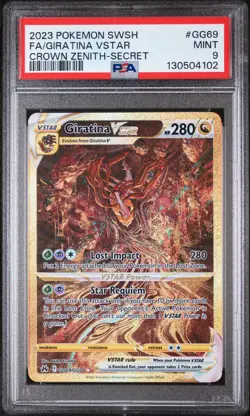 2023 POKEMON SWORD & SHIELD CROWN ZENITH SECRET FULL ART/GIRATINA VSTAR PSA 9 - Image 1