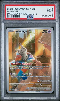 2024 POKEMON SVP EN-SV BLACK STAR PROMO #075 MIMIKYU PSA 9 - Image 1