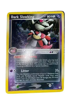 Pokemon TCG Dark Slowking EX Team Rocket Returns 9 Holo Promo Swirls. Rare - Image 1