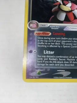 Pokemon TCG Dark Slowking EX Team Rocket Returns 9 Holo Promo Swirls. Rare - Image 4