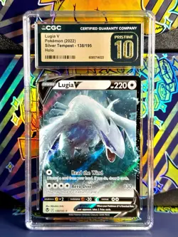 2022 POKEMON SILVER TEMPEST LUGIA V 138/195 PRISTINE 10 - Image 1