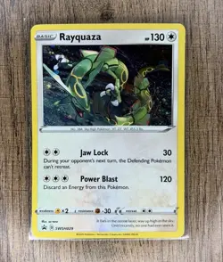 Pokemon TCG Rayquaza SWSH029 Black Star Promo Holo 2020 LP - Image 1