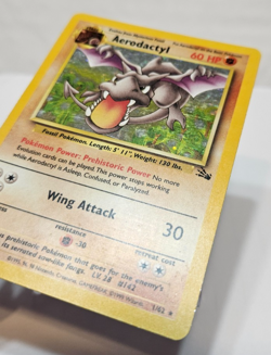 Aerodactyl 1/62 Holo Rare Unlimited Fossil Pokemon 7895 - Image 2