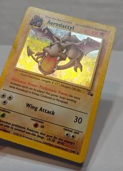 Aerodactyl 1/62 Holo Rare Unlimited Fossil Pokemon 7895 - Image 3