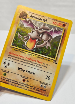 Aerodactyl 1/62 Holo Rare Unlimited Fossil Pokemon 7895 - Image 4